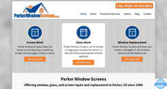 Desktop Screenshot of parkerwindowscreens.com