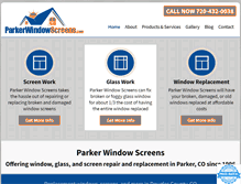 Tablet Screenshot of parkerwindowscreens.com